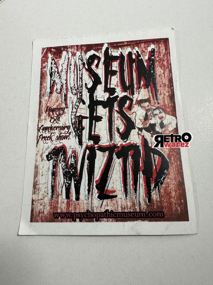 Psychopathic Meseum Gets Twiztid Flyer 4.25x5.75” Juggalo insane clown posse