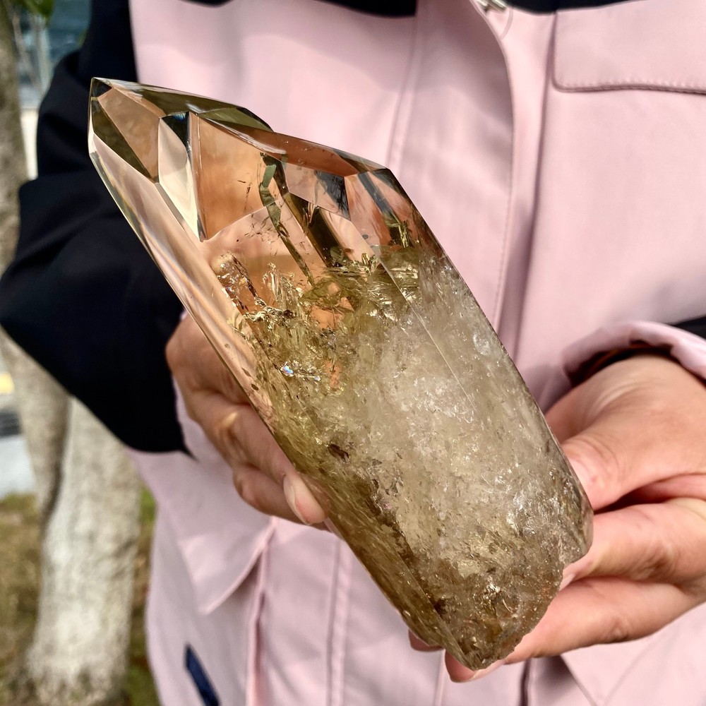 1.33LB Natural Citrine backbone cluster mineral specimen quartz crystal healing-