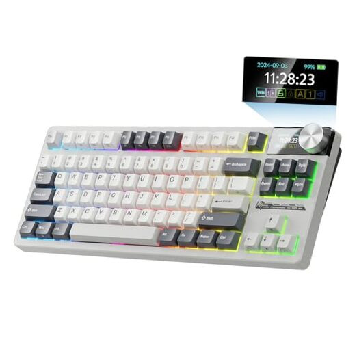 S85 Wireless Mechanical TKL Keyboard with Display and Ratchet Knob