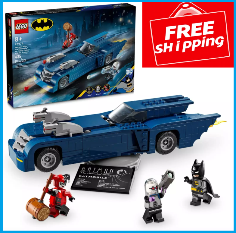 LEGO DC Batman Batmobile vs Harley Quinn and Mr Freeze Building Set 76274