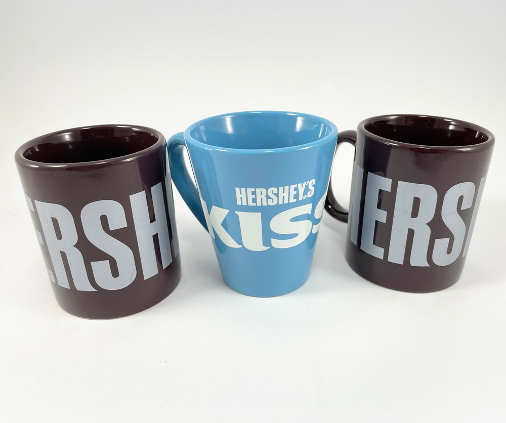 Hershey's Chocolate Kisses Coffee Mug Cup Lot of 3 10 oz. Galerie Brand