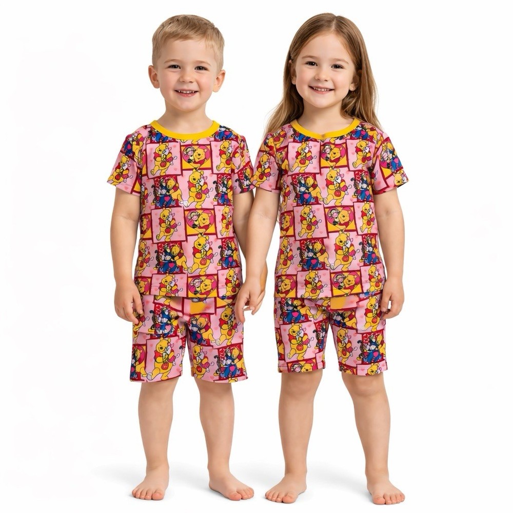 Bamboo 4 You Bamboo Pajamas 2 pc Set Unisex Toddler 3T Winnie The Pooh Pink NWOT