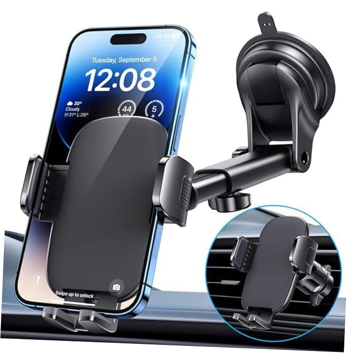 Phone Holders for Your Car [Ultra-Durable Suction] Cell Phone Car Mount for