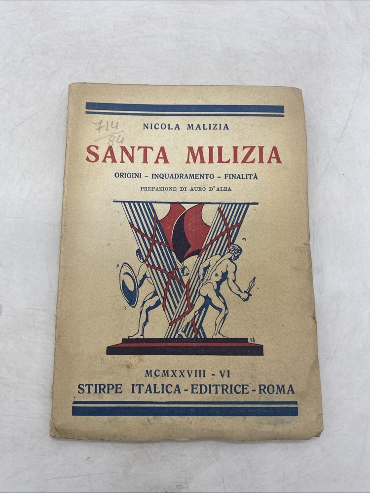 NICOLA MALIZIA - SANTA MILIZIA - STIRPE ITALICA EDITRICE ROMA 1928