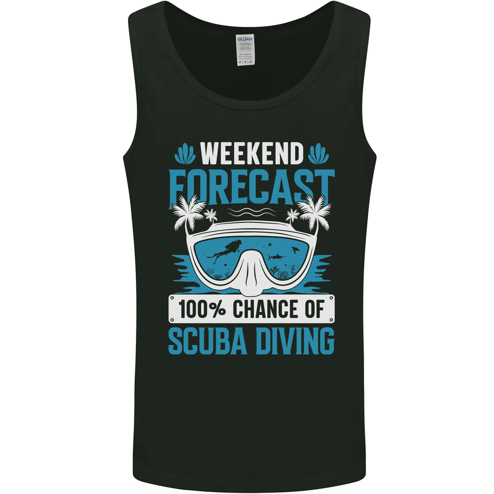 Scuba Diving Forecast Funny Diver Mens Vest Tank Top