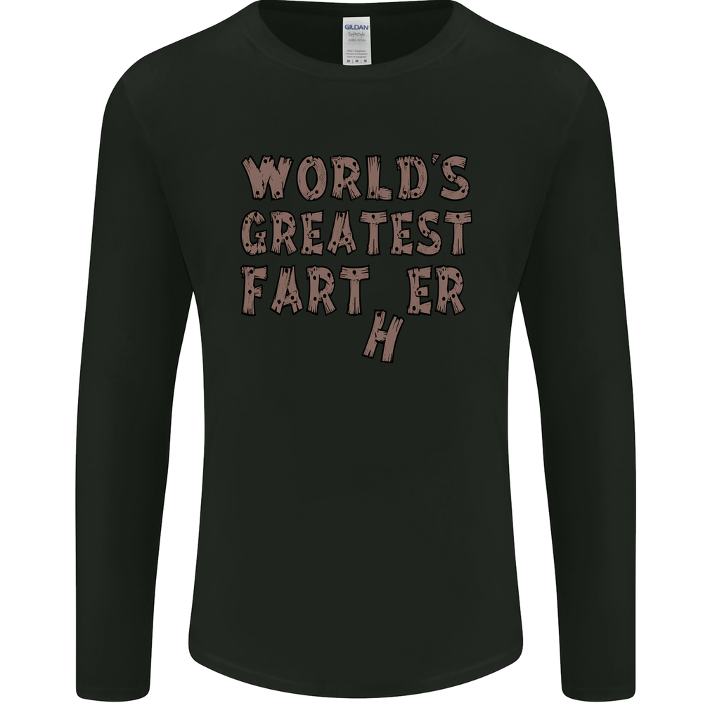 Fathers Day Worlds Greatest Farter Funny Mens Long Sleeve T-Shirt-image