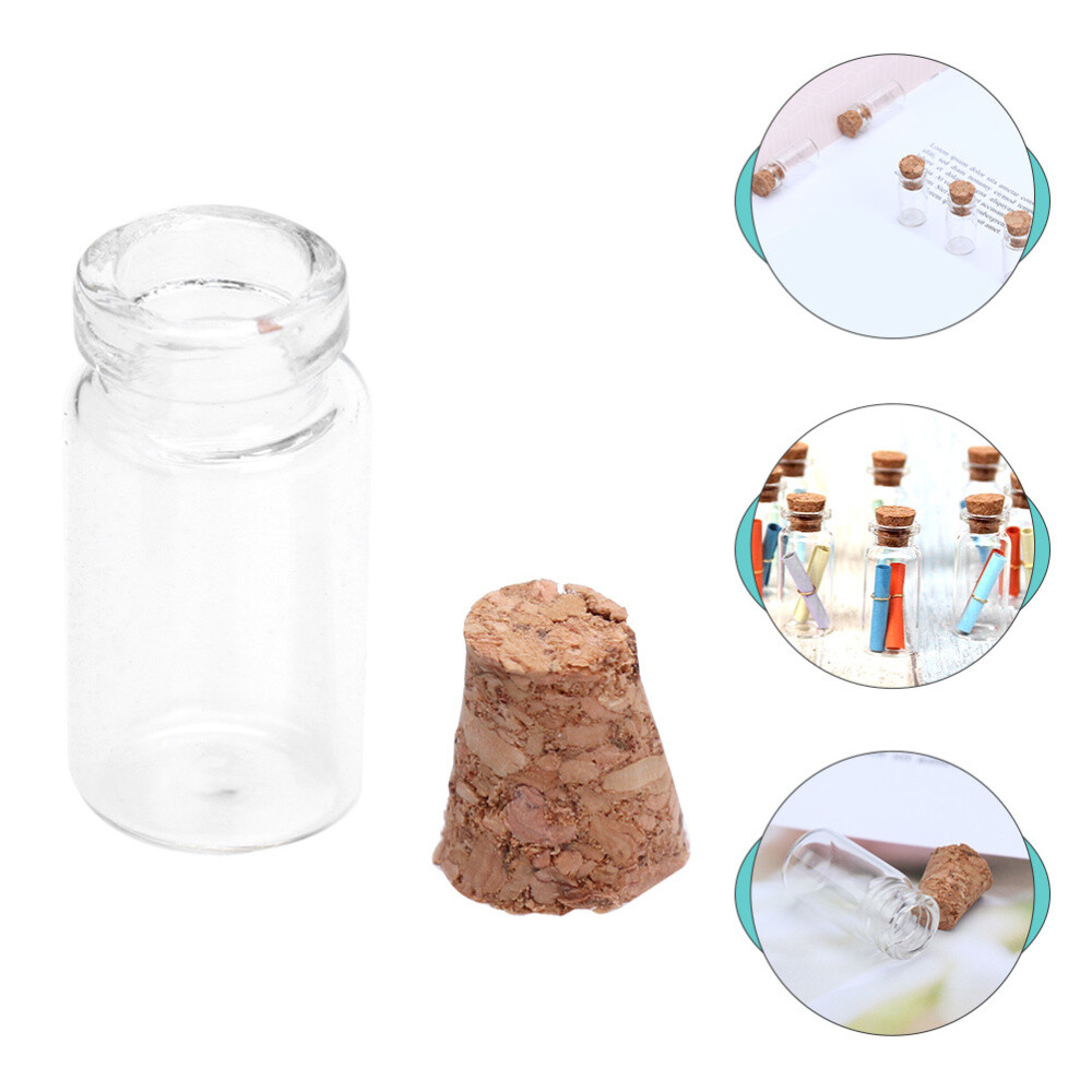 30 Mini Cork-Topped Decorative Wishing Straws for Crafts & Parties  
