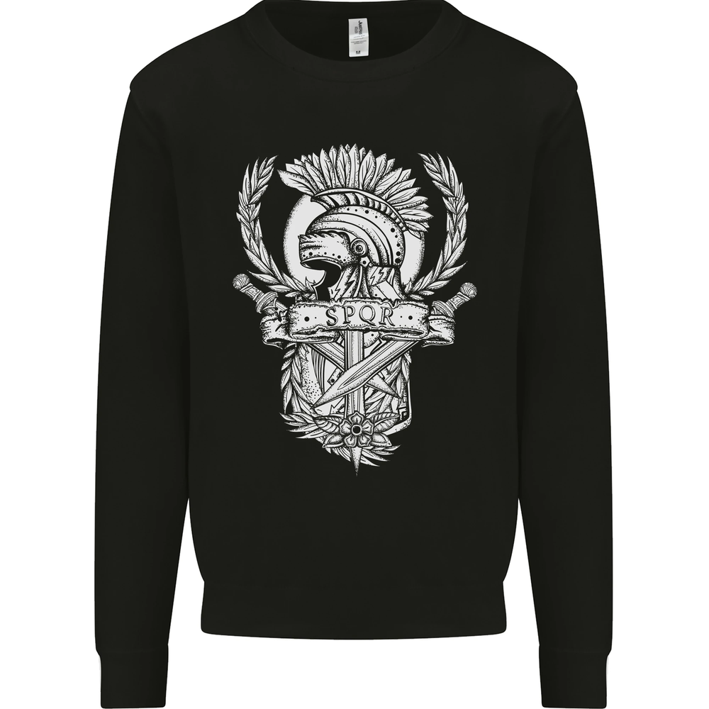 SPQR Helmet Gym Bodybuilding Training Top Mens Sweatshirt Jumper