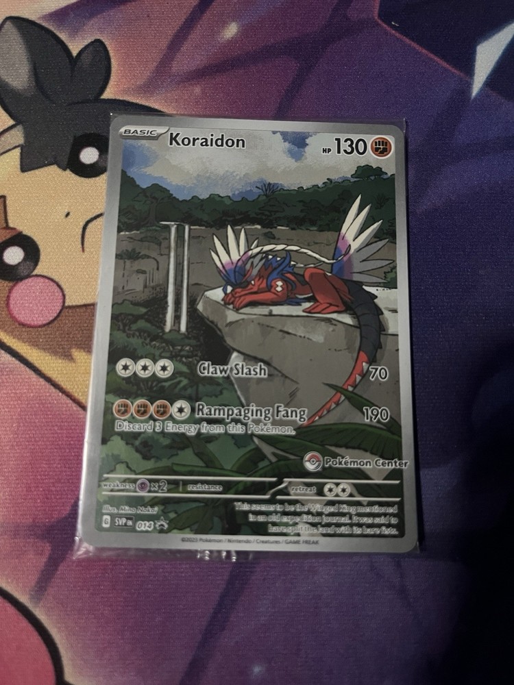 Pokemon TCG Pokemon Center Black Star Promo Koraidon Stamped #014 Sealed