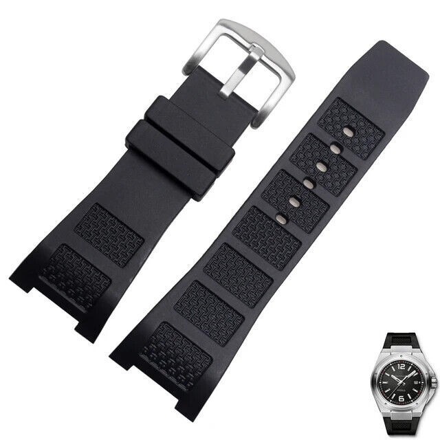 Watch Band Strap Rubber 30*16mm For IWC Ingenieur IW323601 IW323608 Bracelet