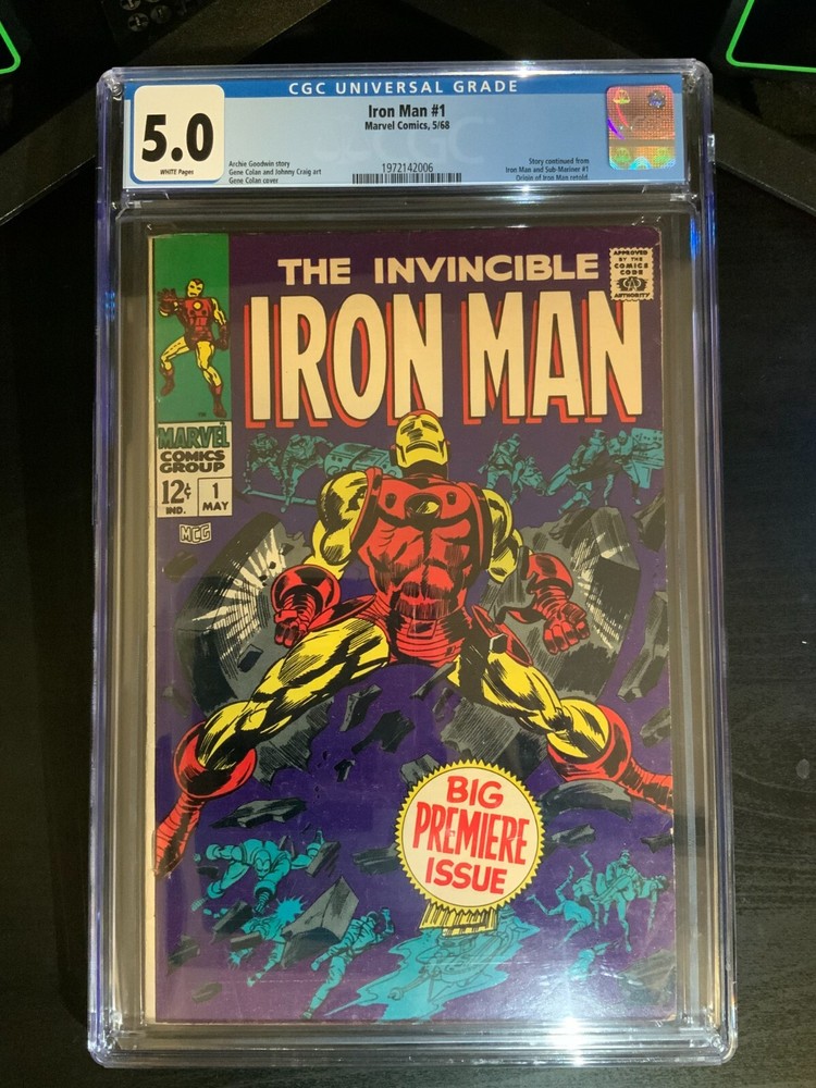 Iron Man #1 (1968) - CGC 5.0 White Pages - Big Premiere Issue - Marvel Key Comic