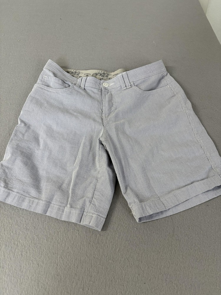 Lee Riders Shorts Womens 10 Medium Pinstripe Stretch Casual Lightweight Summer