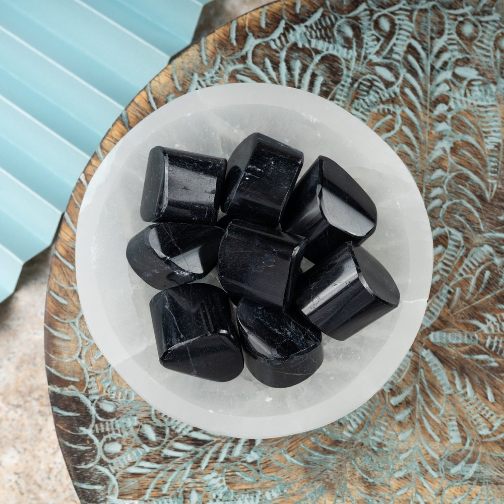 Black Tourmaline Tumbled Stone for Meditation Healing Energy
