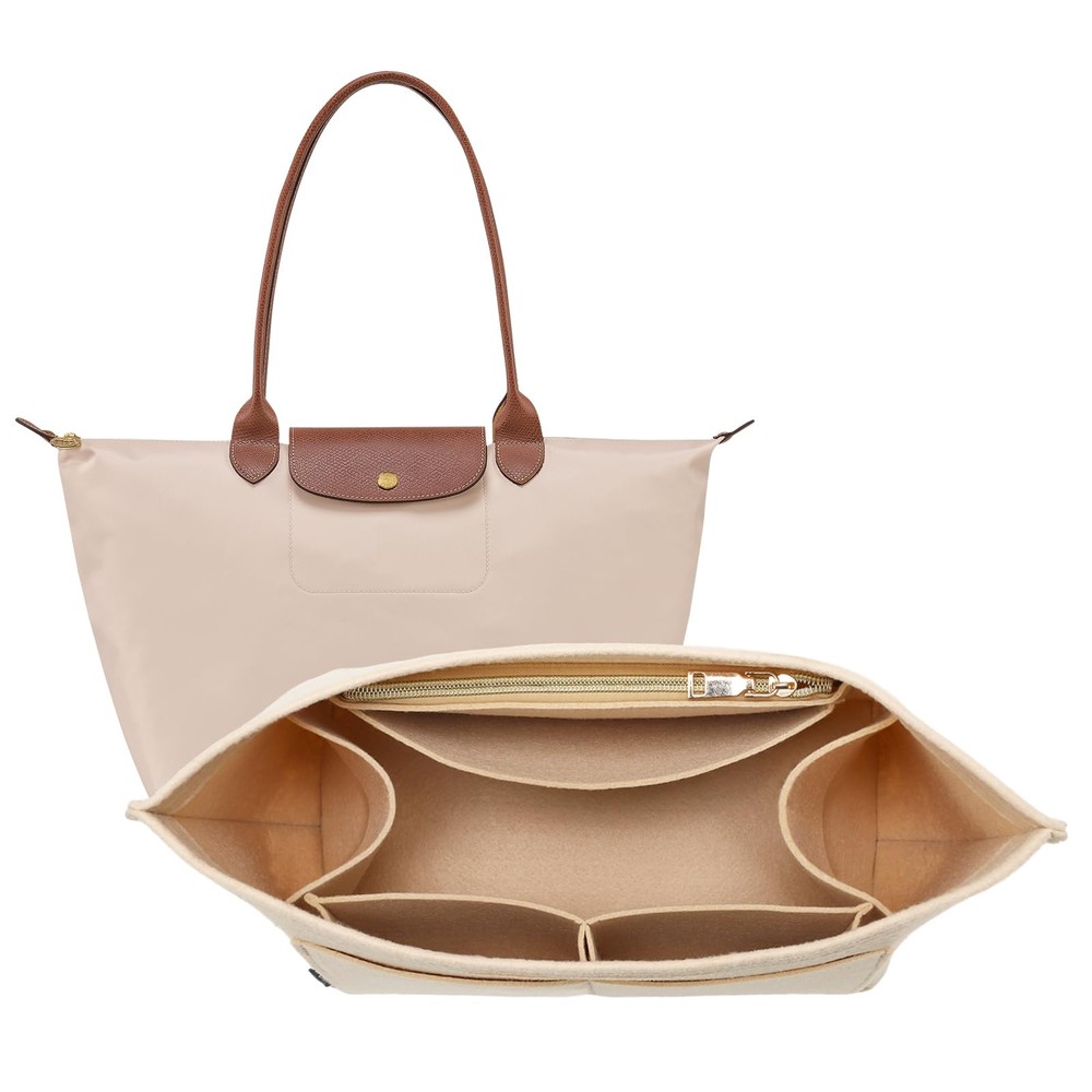 Purse Organizer Insert for Longchamp Le Pliage, Premium Felt Long Champ Bag H...