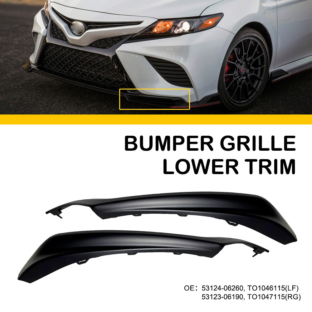 2021-2024 Toyota Camry SE XSE Glossy Black Front Lower Grille Trim Molding