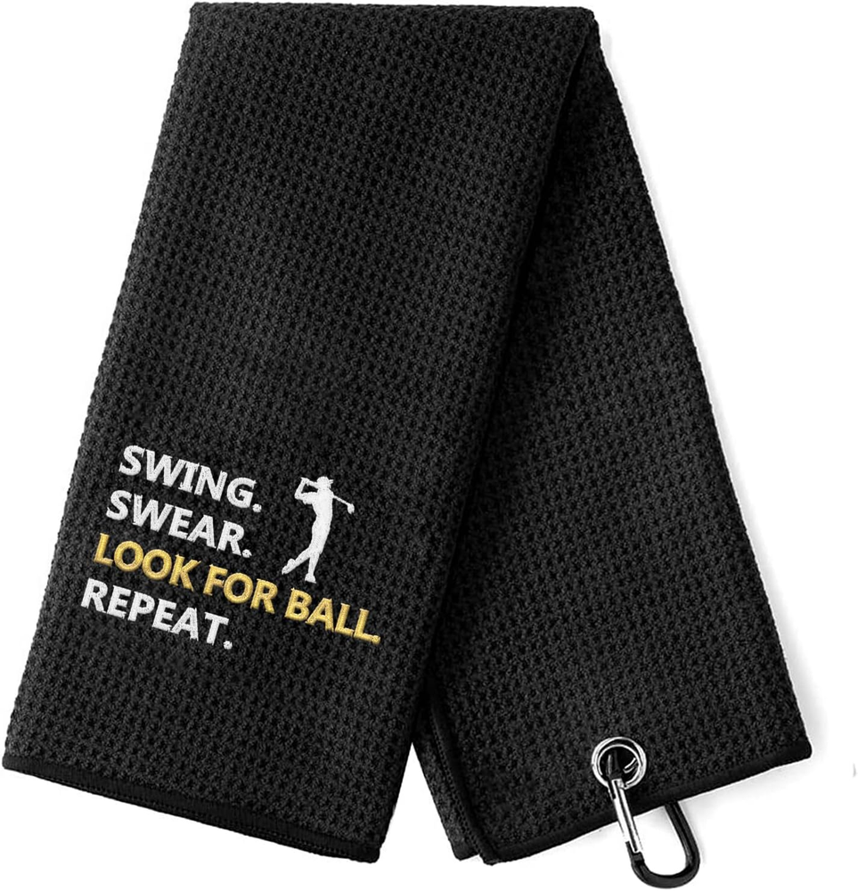 Fathers Day Golf Gifts - Personalized Embroidered Golf Towels for Golf Bags-image