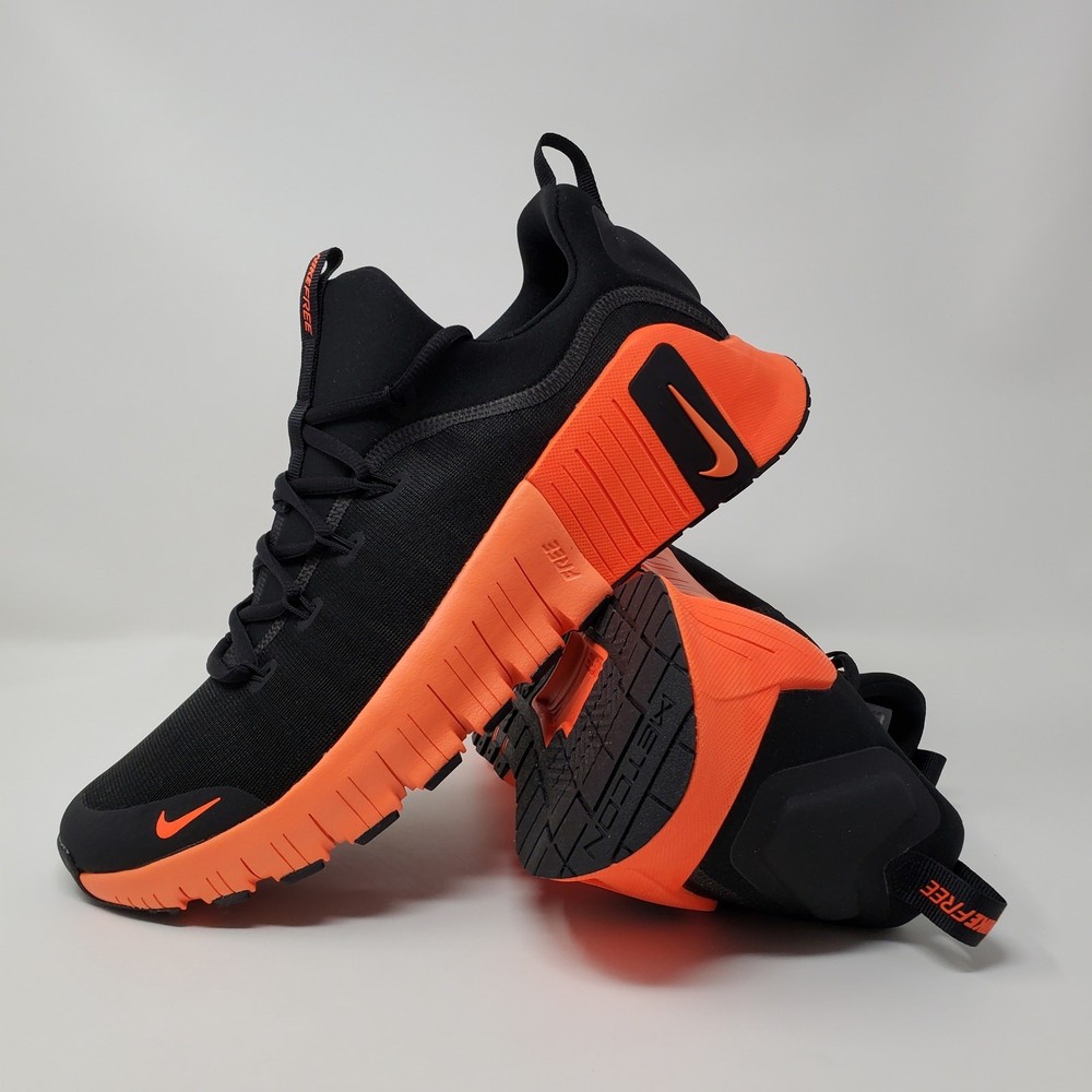 Nike Free Metcon 6 Black Hyper Orange FJ7127-004 Men’s Size 11.5