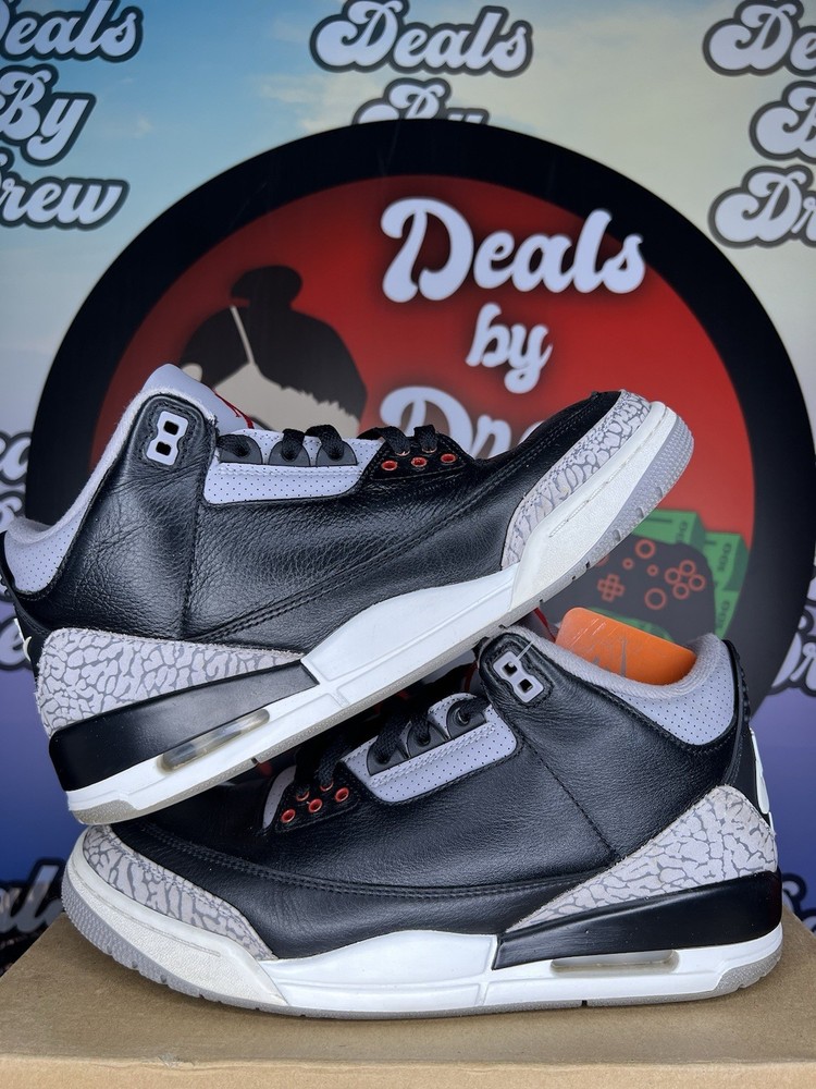 Size 9.5 - Air Jordan 3 Retro OG 2024 Black Cement