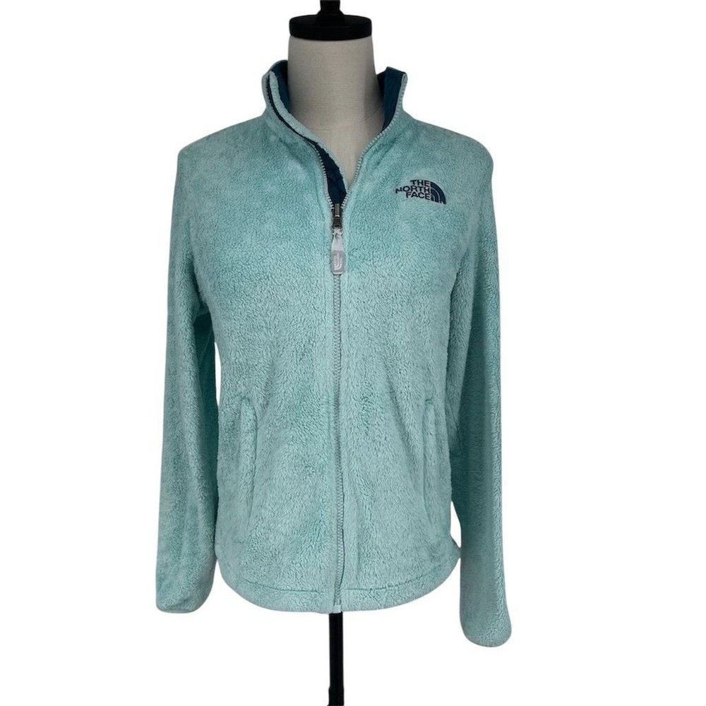 The North Face Womens S Osito Fleece Jacket in Mint Teal for Casual Warmth