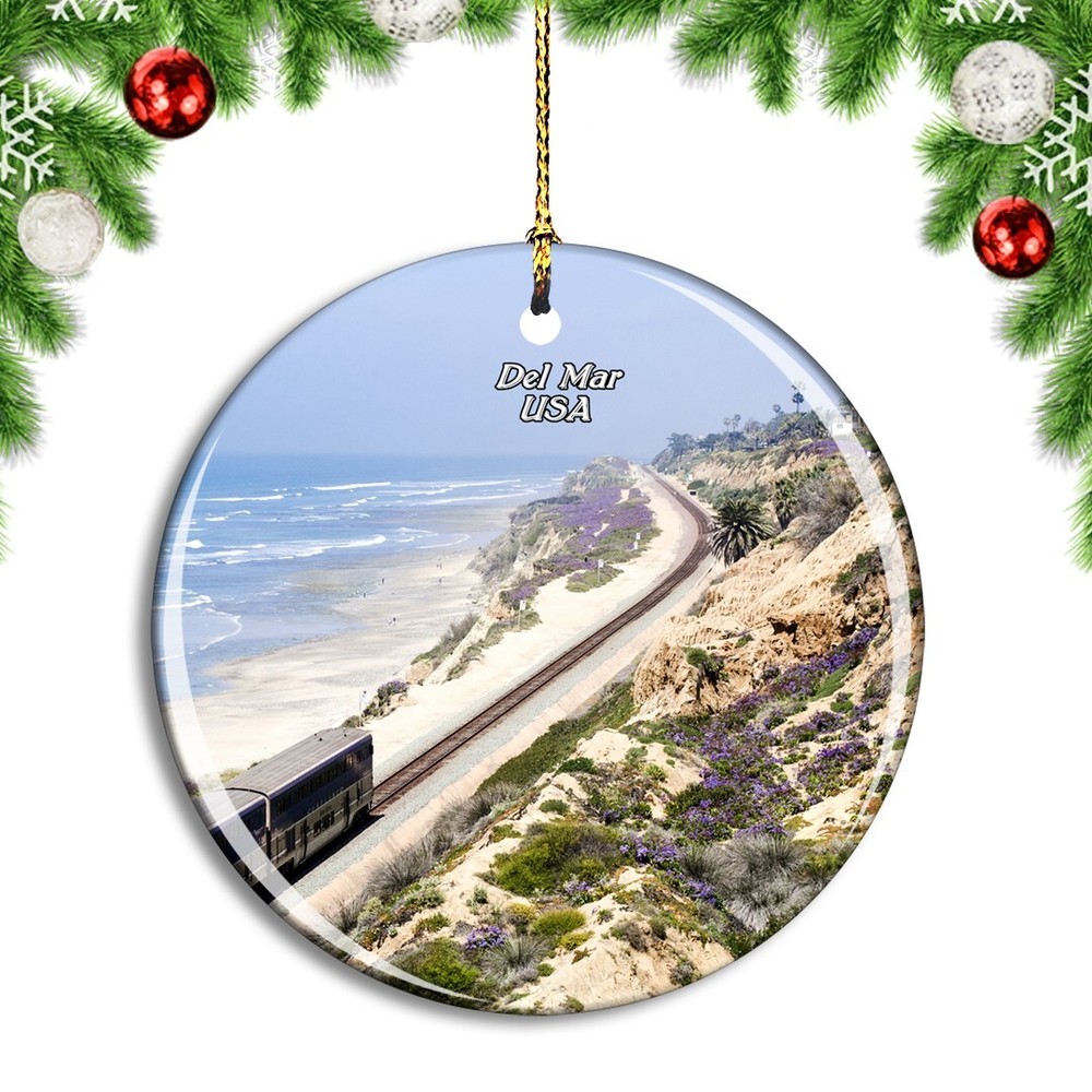 USA America California San Diego Del Mar Christmas ornament city travel souvenir