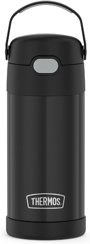 FUNTAINER Water Bottle with Straw - 12 Ounce - Kids Stainless Steel Vacuum Insul
