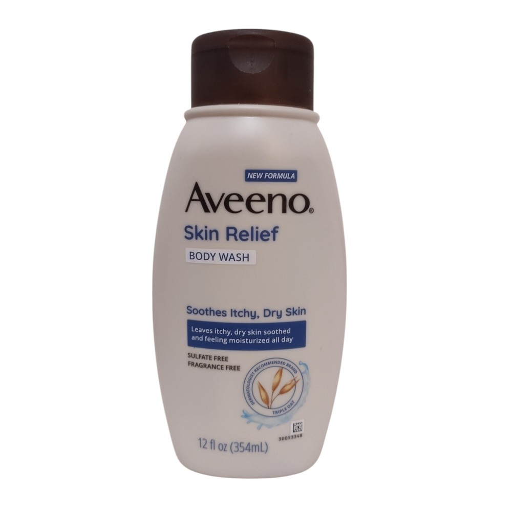 Aveeno Skin Relief Body Wash, Soothes Itchy, Dry Skin,  12 Oz Fragance Free