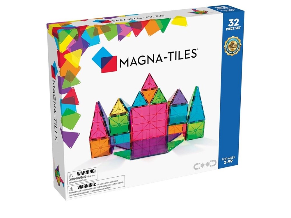 MAGNA-TILES Classic 32-Piece Magnetic Construction Set