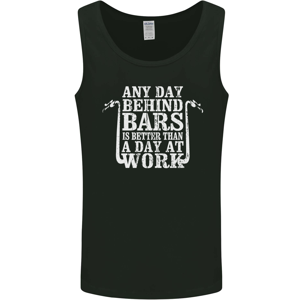 Behind Bars Motorcycle Motorbike Biker Mens Vest Tank Top