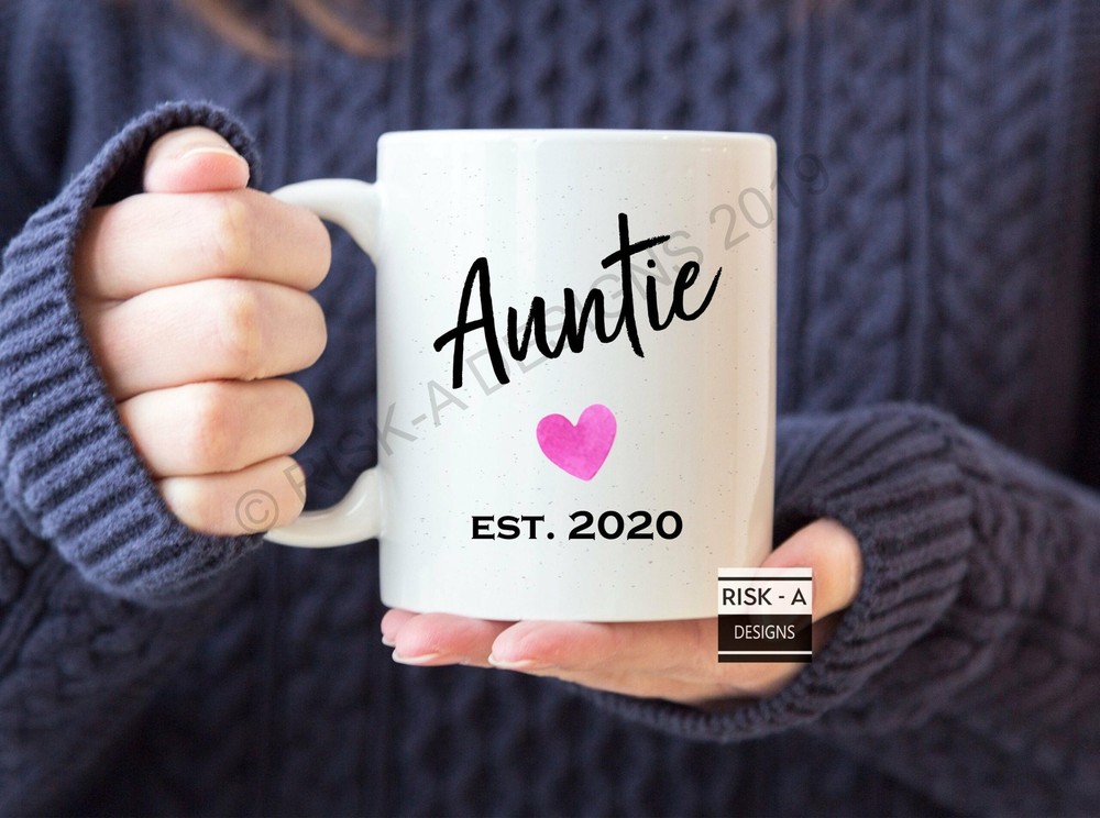 Auntie Gift Auntie Est 2020 Mug Womens Gift Aunty Gift Sister Gift Pregnancy