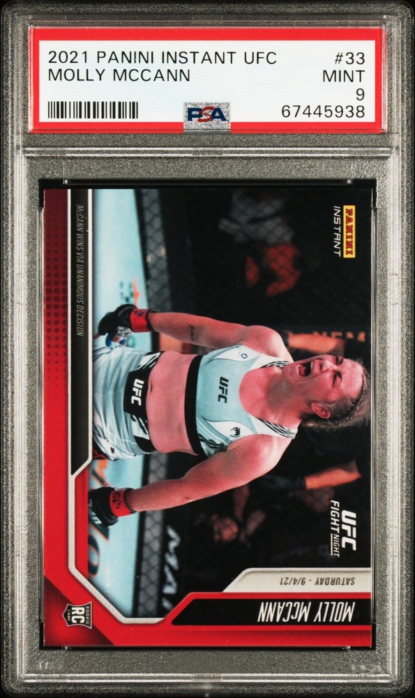 2021 Panini Instant UFC Molly Mccann #33 /136 Boxing/Wrestling PSA 9