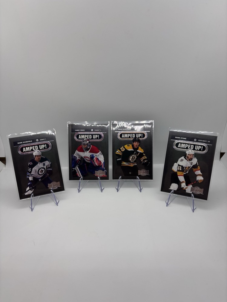 2021-22 Skybox Metal Universe Amped Up Hockey Cards Scheifele Price Marchand Stone