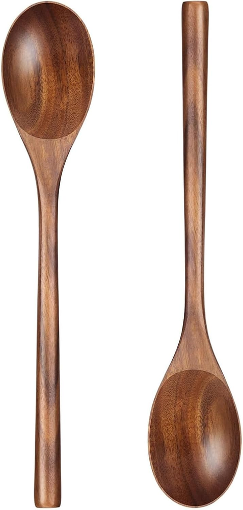 2PCS Wooden Cooking Spoons, Large Wooden Cooking Spoons Wooden Kitchen Utensil f