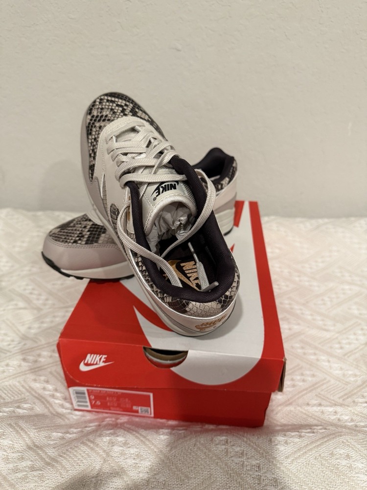New! Women's Nike Air Max 1 Size 9 Snakeskin trainer plus HF5338 100