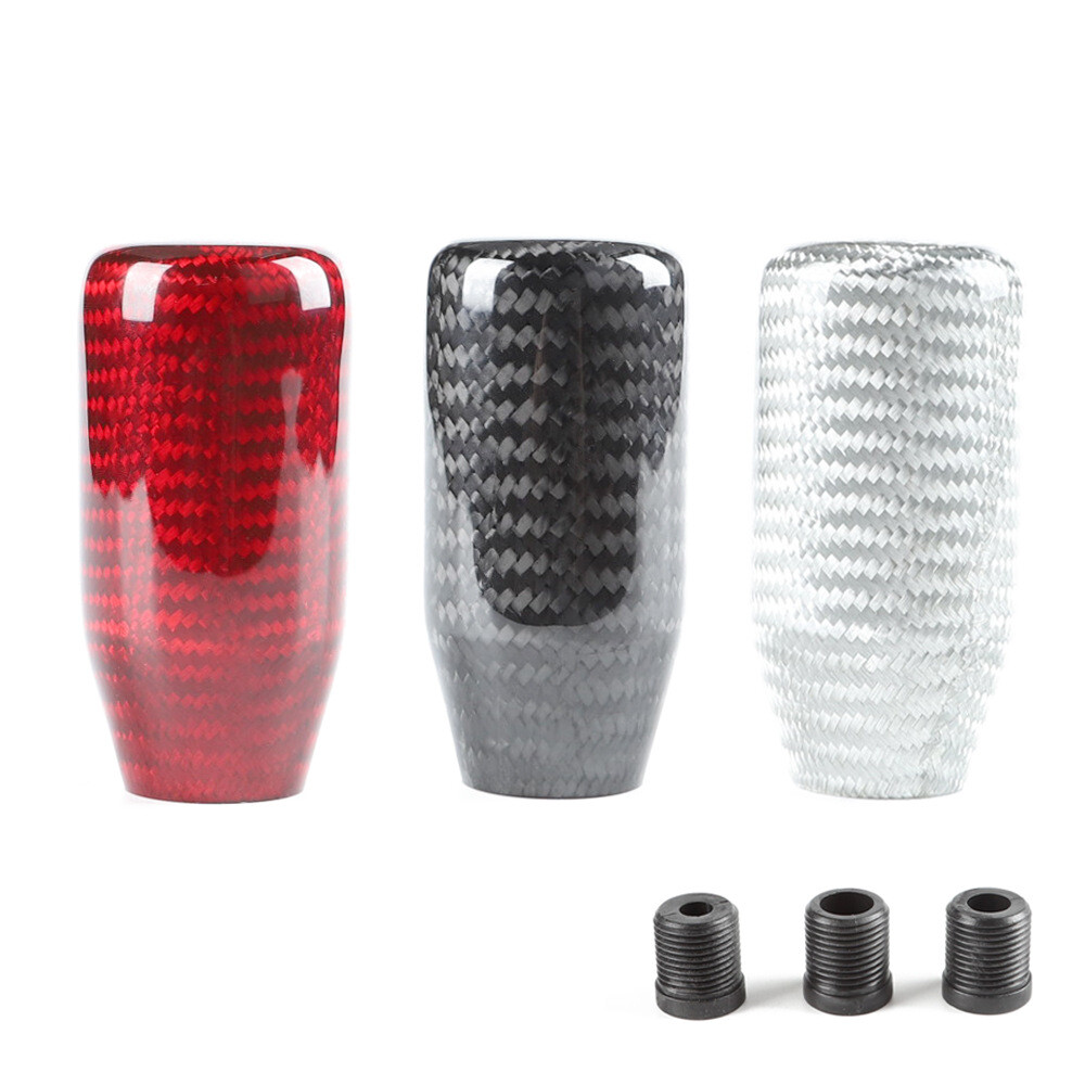 Universal JDM Carbon Fiber Manual/Auto Gear Stick Shift Knob Lever Shifter Head