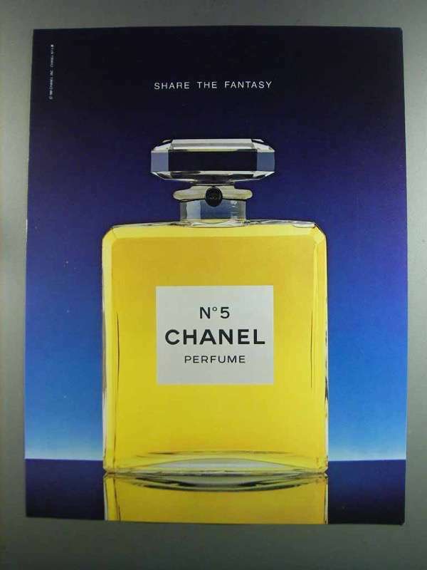 Vintage 1982 Chanel No 5 Perfume Ad - Share the Fantasy Campaign