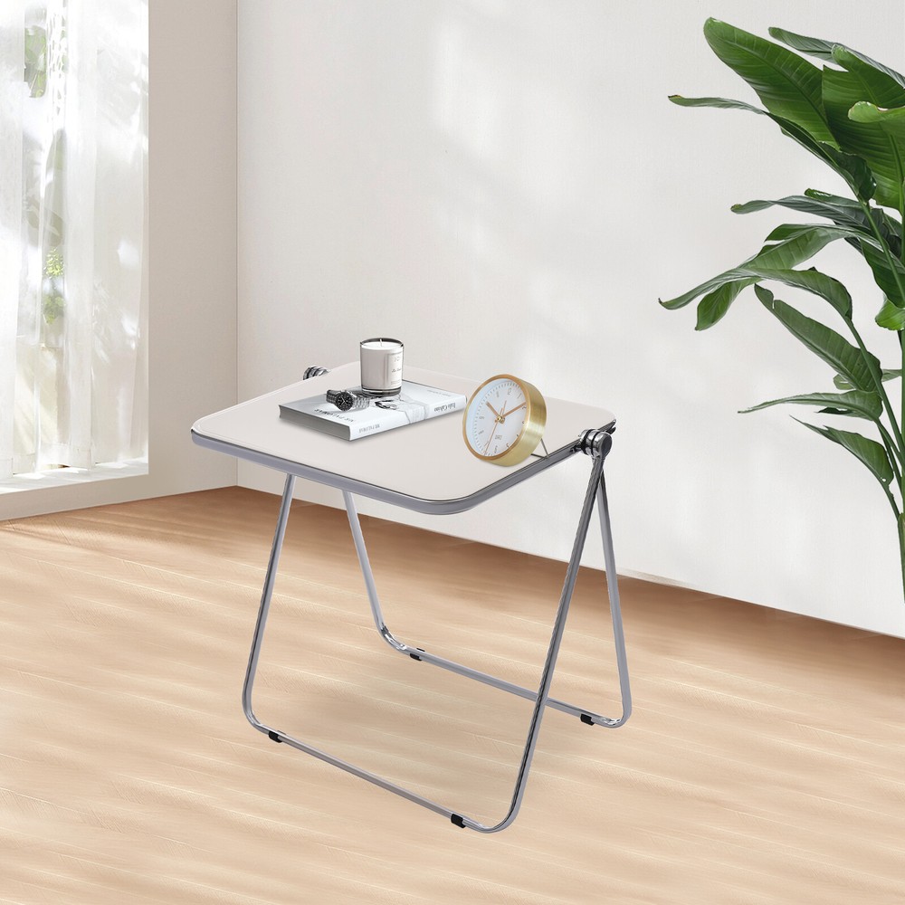 Foldable Acrylic TV Tray Table Modern Space-Saving Folding Desk