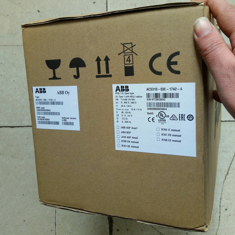 One New Inverter ACS310-03E-17A2-4 3P AC380V~480V 7.5KW Free ship #A6-4
