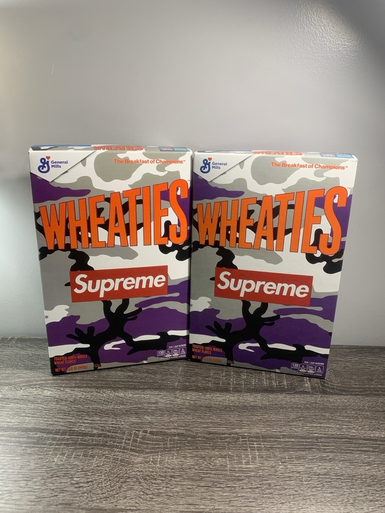 Supreme Wheaties Cereal Box Purple Camo 2x Lot
