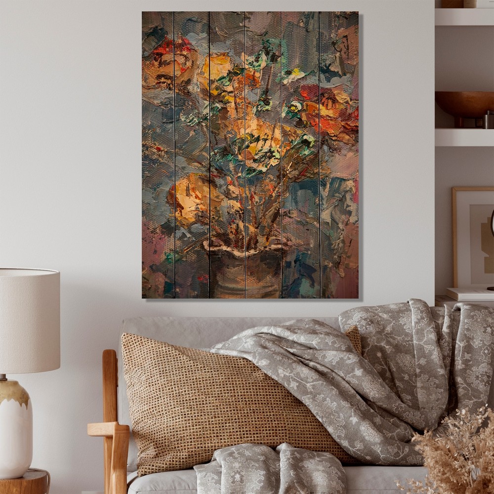 Designart 'Picturesque Vintage Still Life Bouquet' Farmhouse