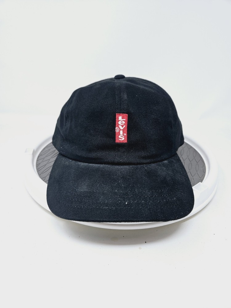 Levi’s Strapback Hat Logo Adjustable Navy Blue One Size Used FAST SHIPPING