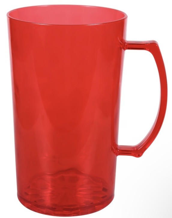 Hammered 26 oz Plastic Beer Mug Classic Large Traditional Design