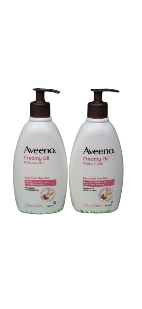 Aveeno Non-Greasy Moisturizing Body Oil for Dry Skin 12 Fl Oz 2-Pack