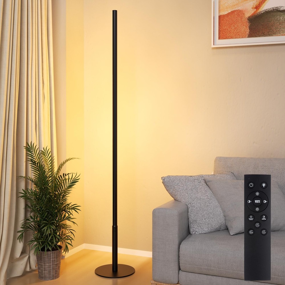 Minimalist Corner Floor Lamp 2700K-6500K Dimmable with Remote Control 57.8
