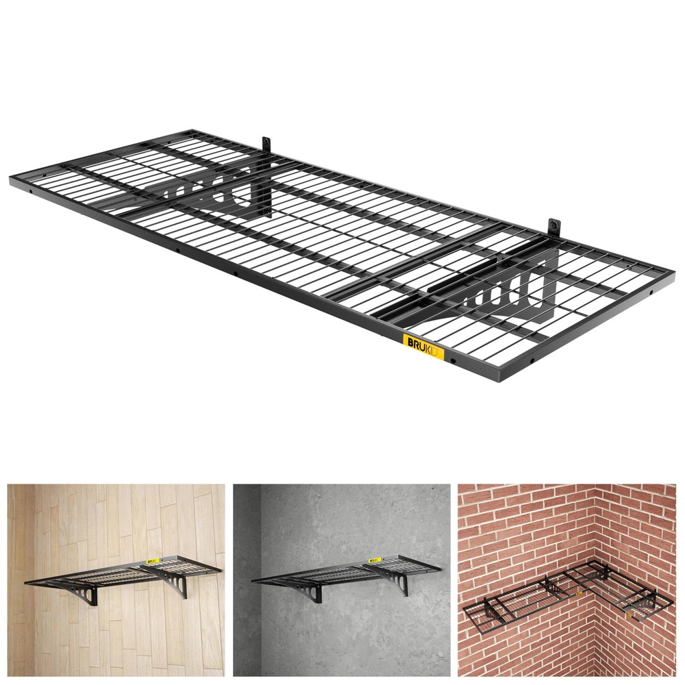 1.64x4ft Adjustable Rail Wall Garage Storage Shelf, for Tool Room, Storage Ro...