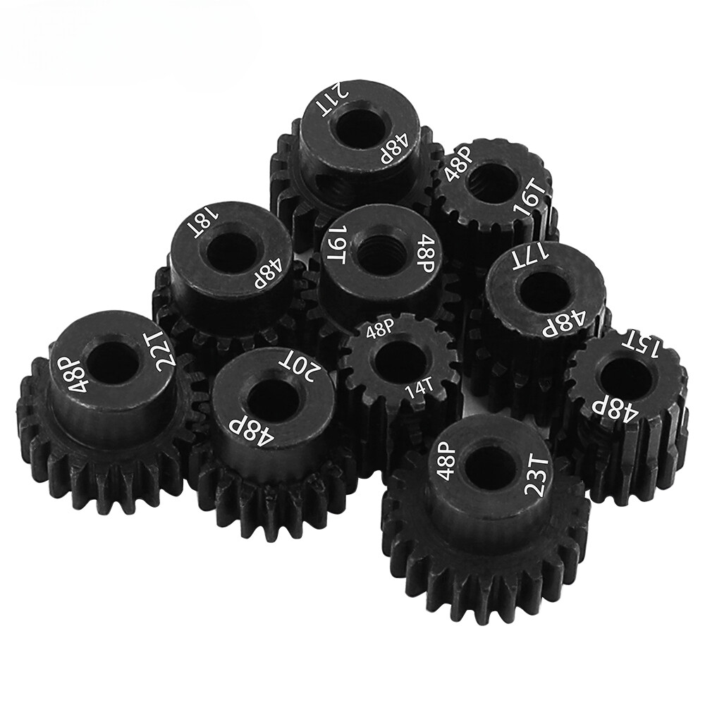 1PC 48P 3.175mm Steel Pinion Motor Gear 14-23T For 1/10 Axial SCX10 Rc Model Car
