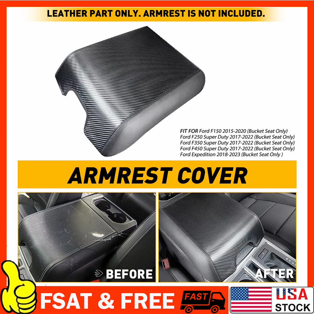 Ford F150 2015-2020 Center Console Leather Armrest Cover Protector