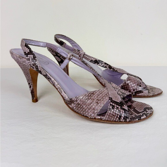 Coach Vintage Lavender Snake Skin Kaylee Heels