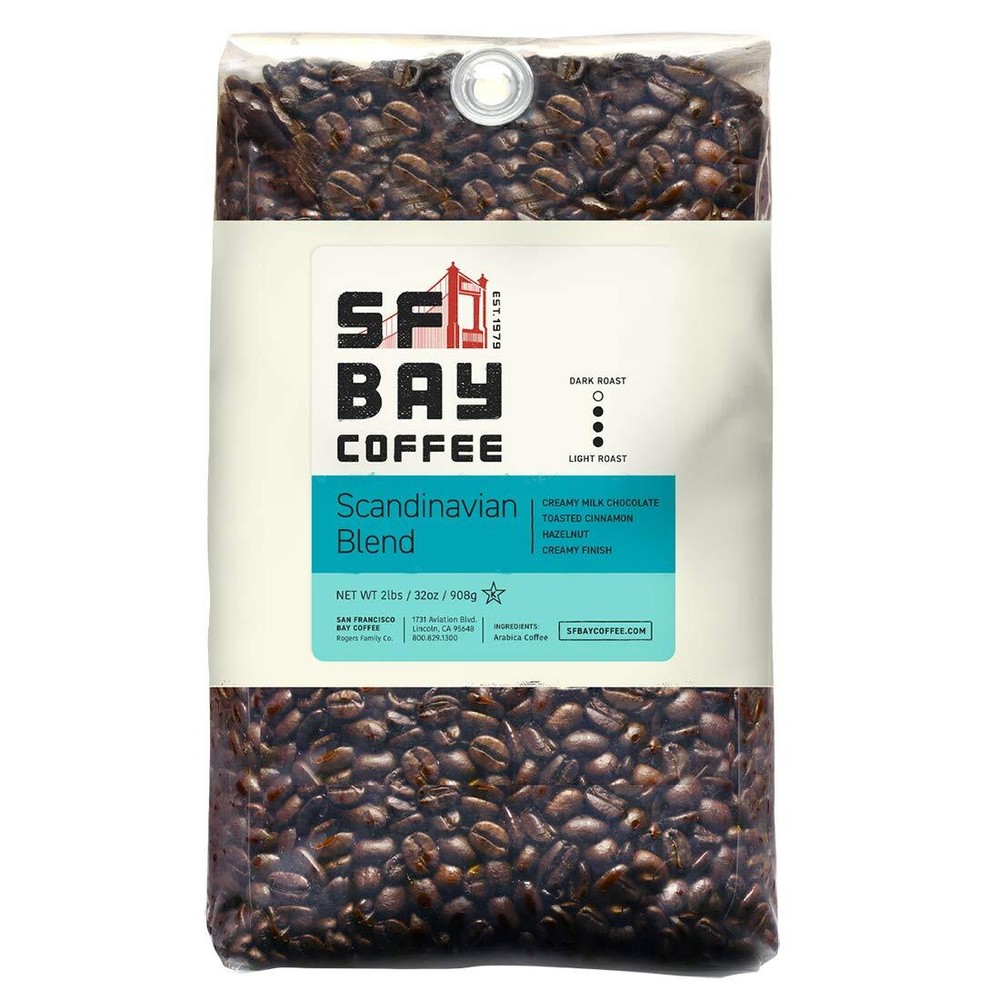 Whole Bean Coffee - Scandinavian Blend (2lb Bag), Medium Dark Roast
