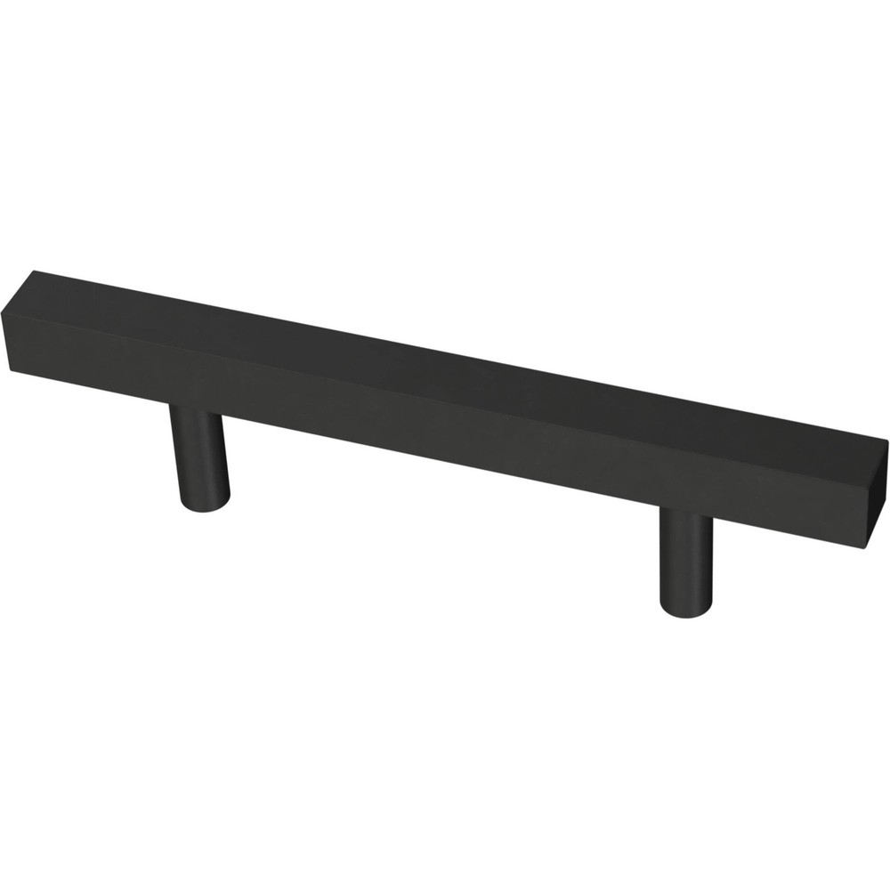 10-Pack Simple Matte Black Square Bar Cabinet Handles 3 Inch Hole Center Kitchen Hardware