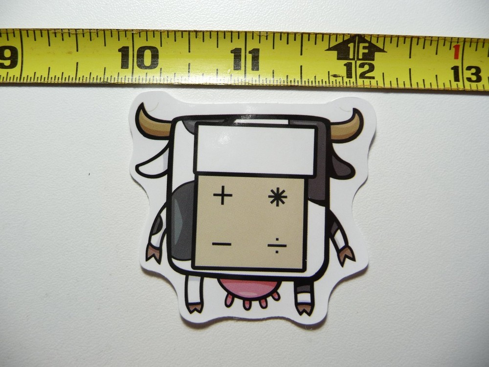 MATH COW  STICKER DECAL SCHOOL TEACHER PROFESSOR MATHMATICS